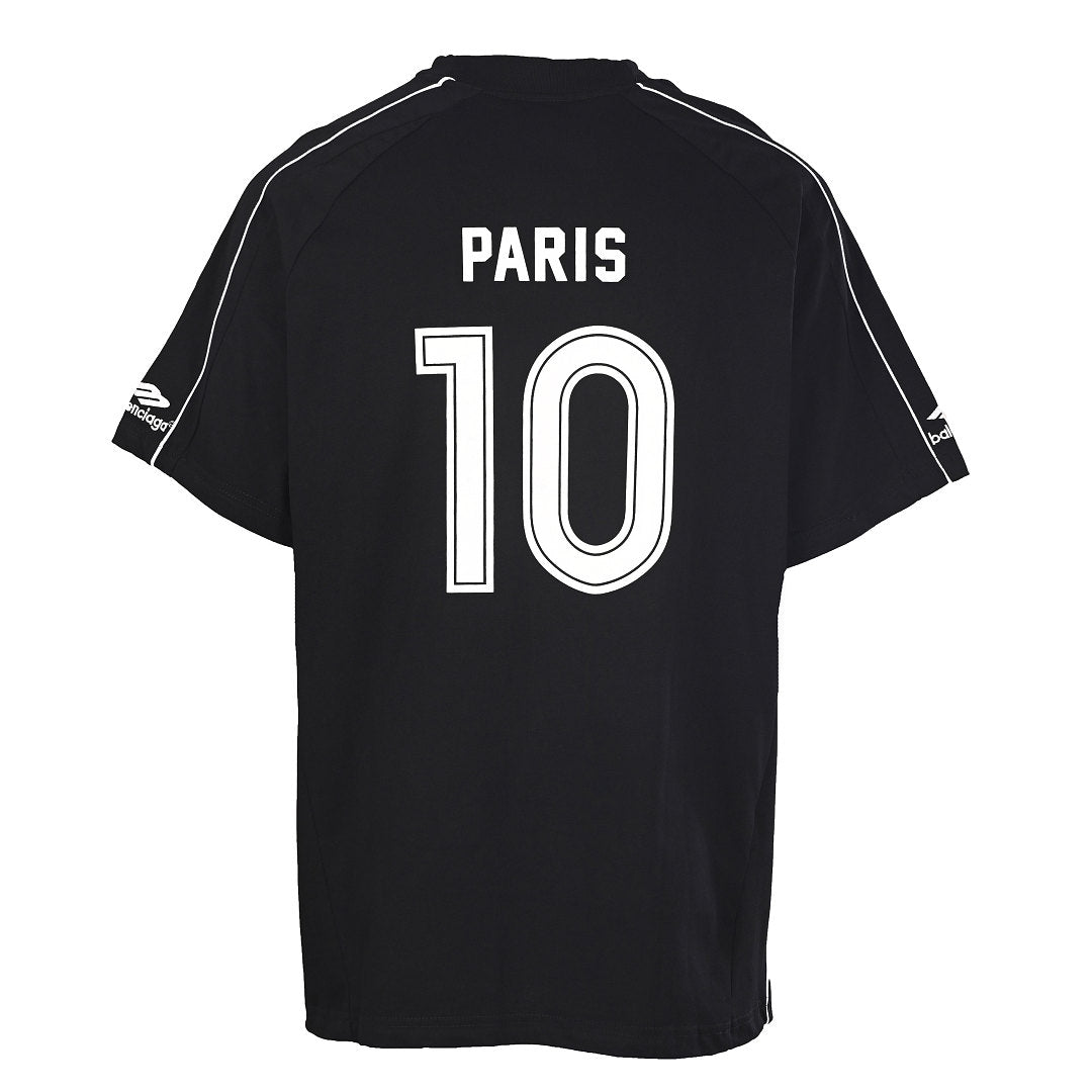 Balenciaga Soccer Jersey T-Shirt – Paris No. 10 – Black