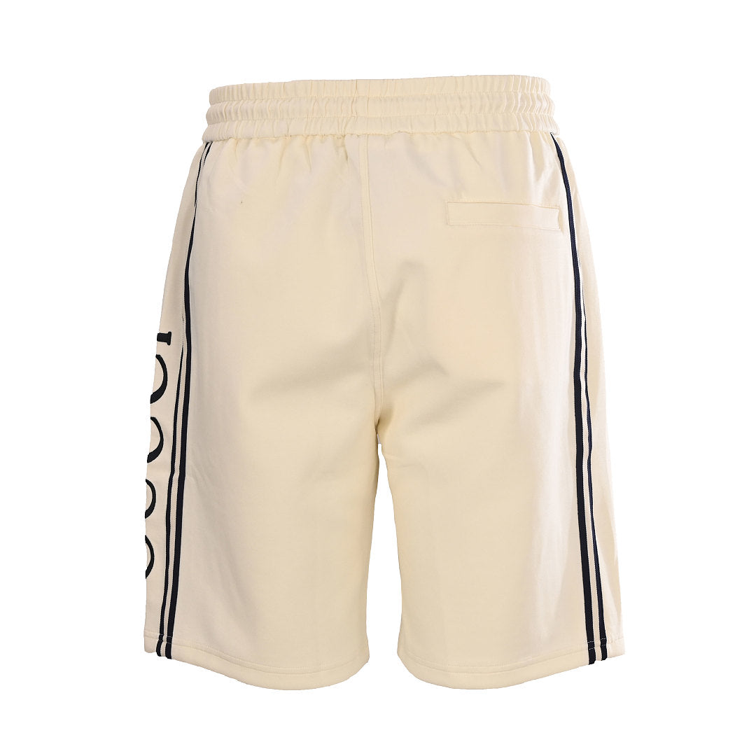 Gucci Script Logo Side Stripe Cotton Fleece Shorts – Off-White