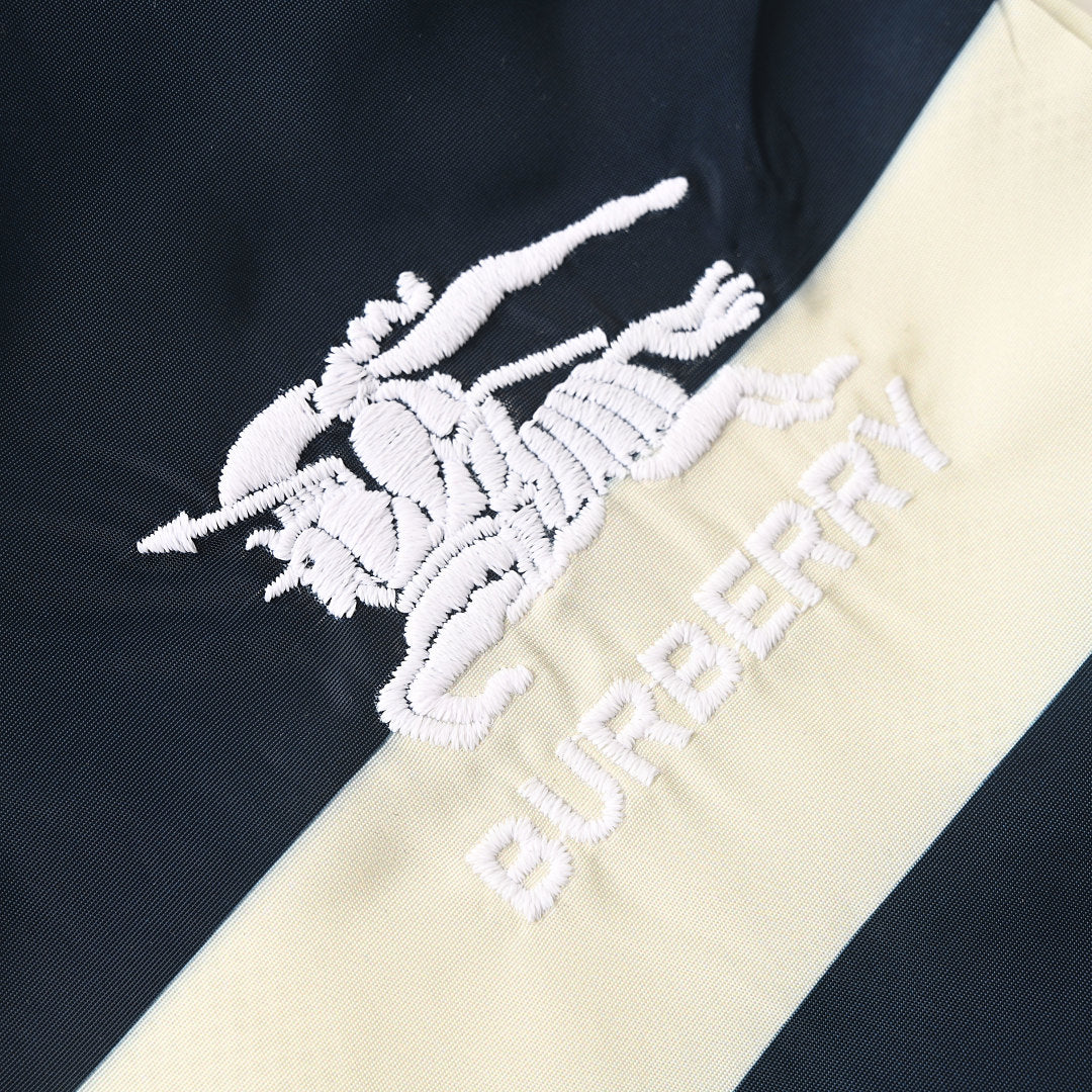 Burberry Checkered Equestrian Logo Beach Shorts