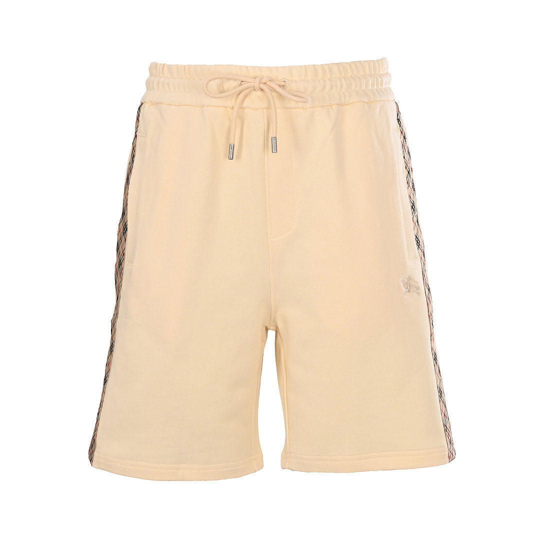 Burberry Side-Patterned Embroidered Horse Shorts