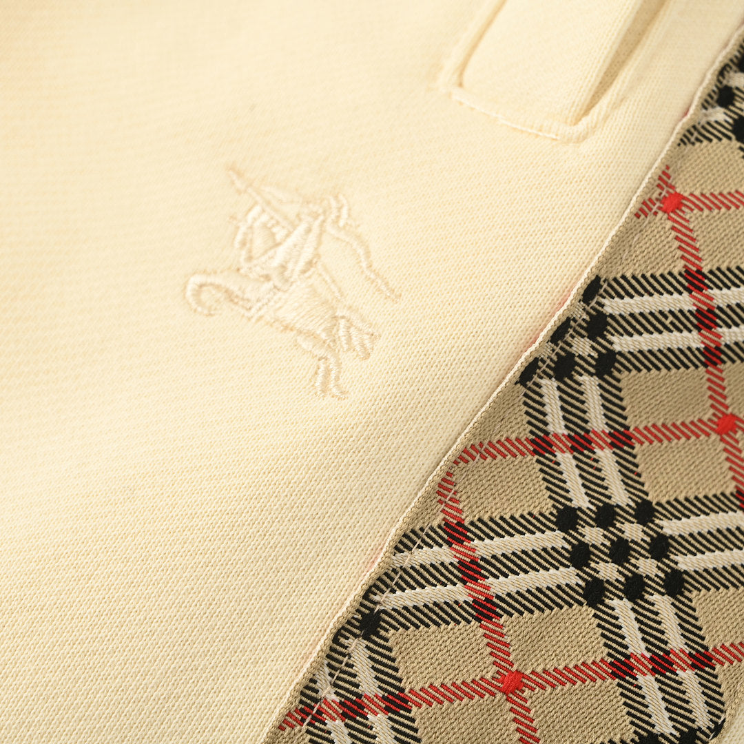 Burberry Side-Patterned Embroidered Horse Shorts