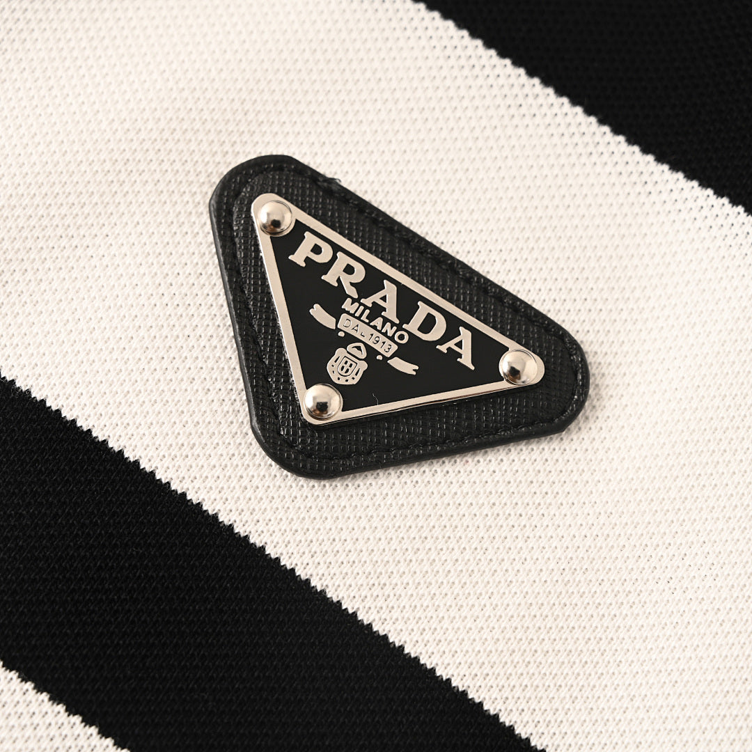 Prada Classic Triangle Logo Cotton T-Shirt