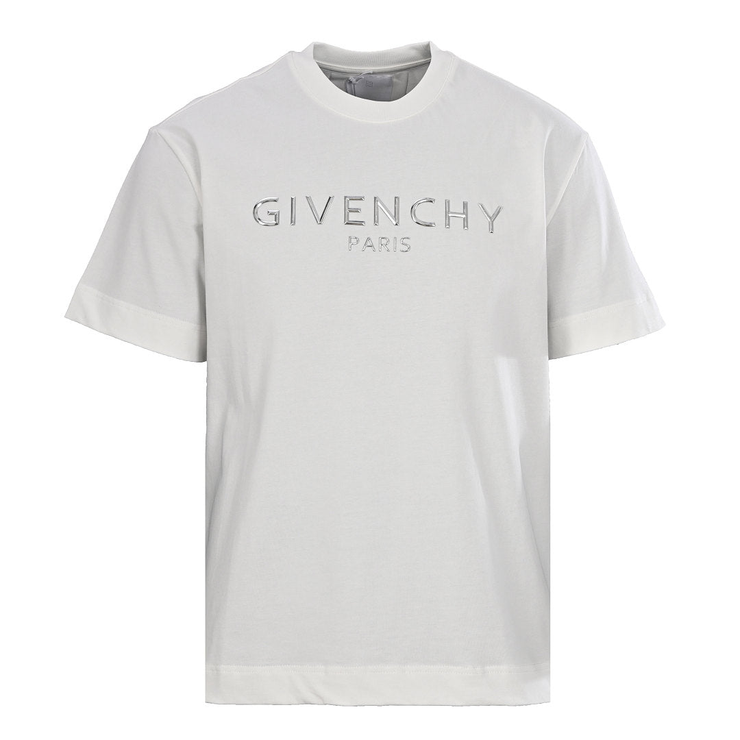 Givenchy Paris Embossed Logo Oversized T-Shirt – Light Grey