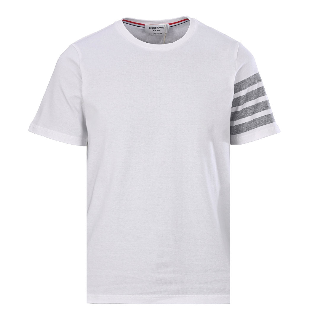 Thom Browne 4-Bar Stripe Sleeve T-Shirt – White