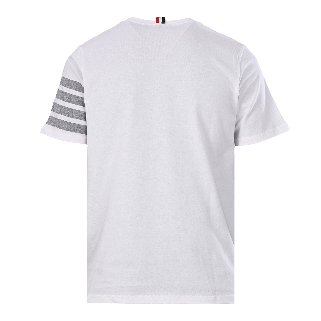 Thom Browne 4-Bar Stripe Sleeve T-Shirt – White