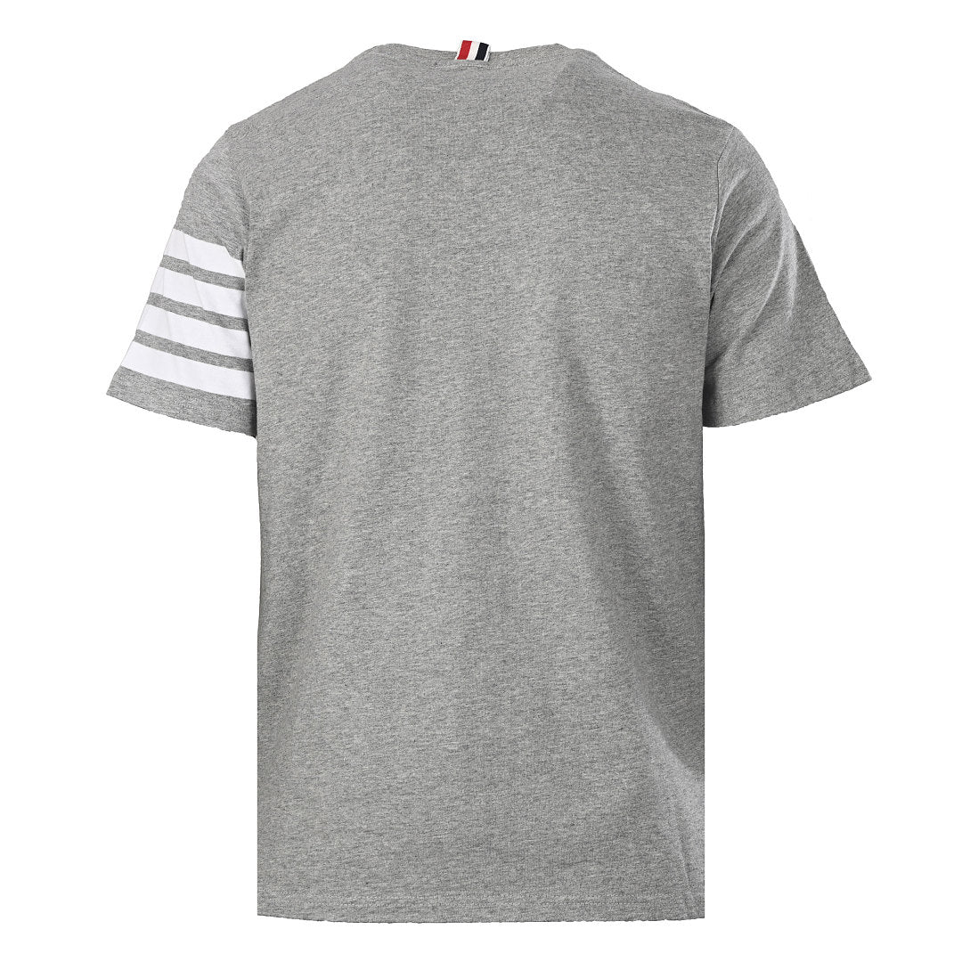 Thom Browne 4-Bar Stripe Sleeve T-Shirt – Medium Grey