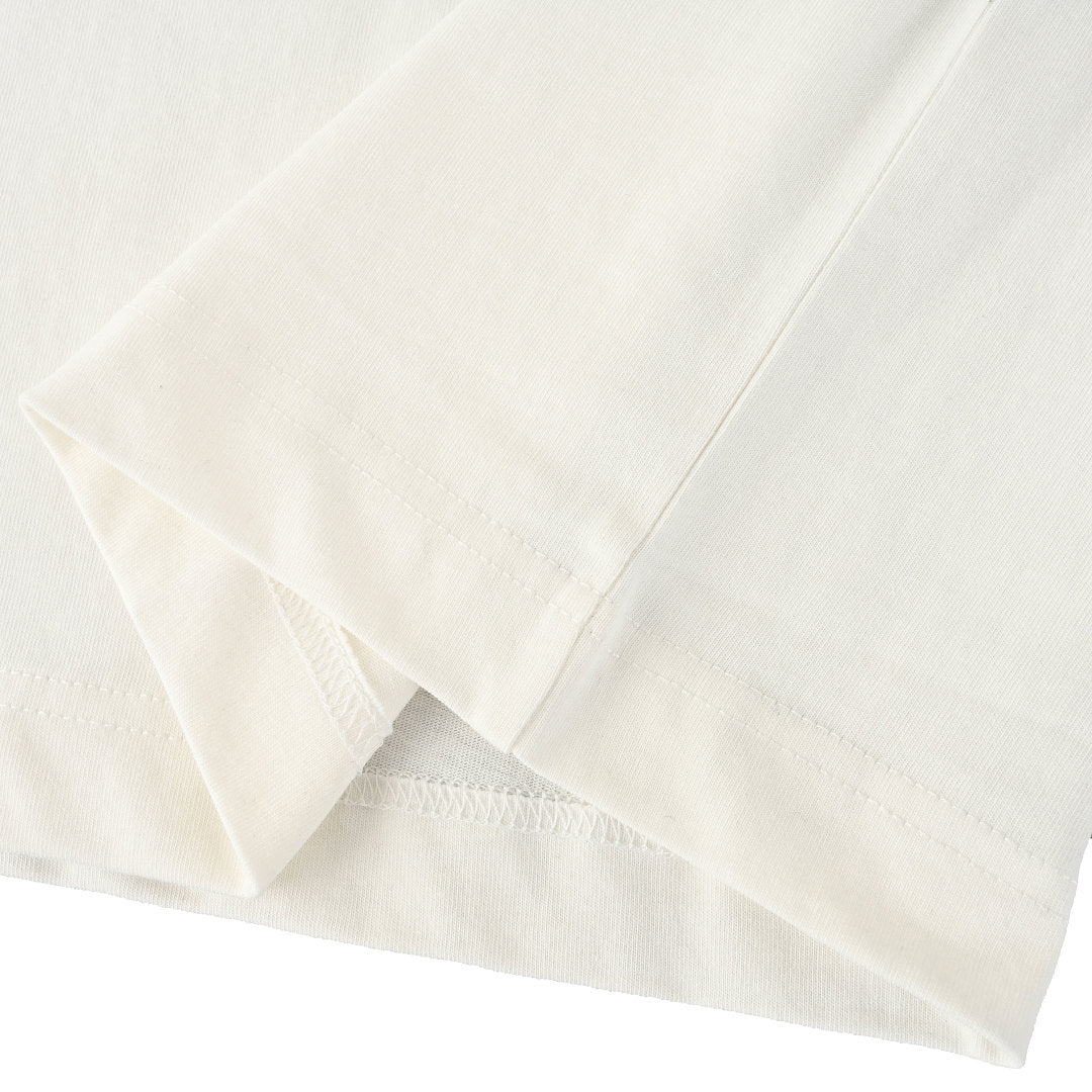 Fendi Roma Diagonal Embroidered Logo T-Shirt — Off-White