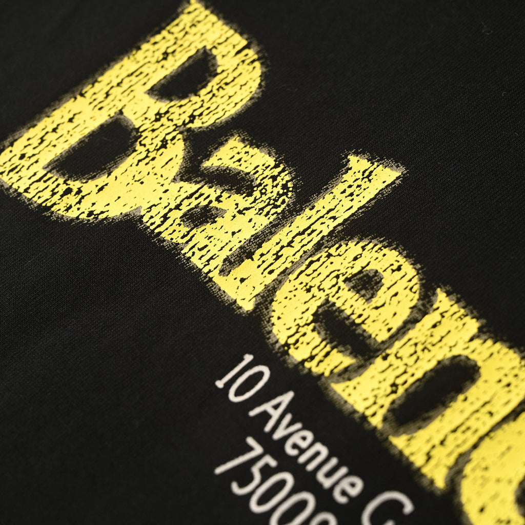 Balenciaga Archive Cracked Gold Logo T-Shirt – Black