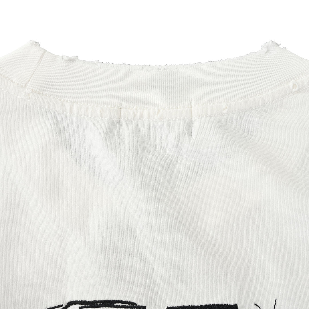 Balenciaga BLCG Double-B Contrast Logo T-Shirt – White