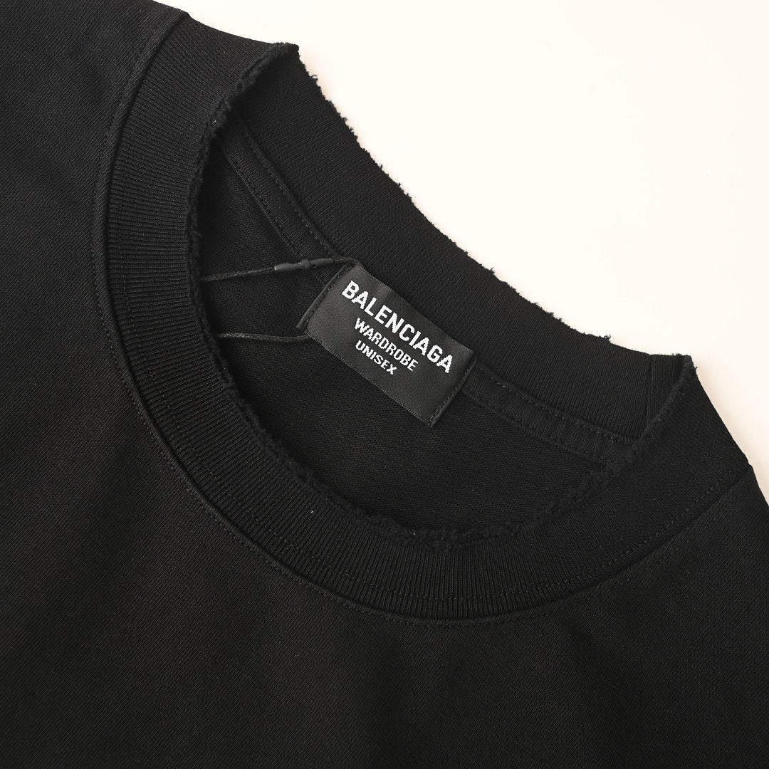 Balenciaga BLCG Double-B Contrast Logo T-Shirt