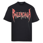 Balenciaga Archive Cracked Gold Logo T-Shirt –BLACK