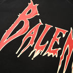Balenciaga Archive Cracked Gold Logo T-Shirt –BLACK