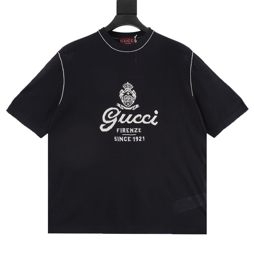 GUCCI Letter Intarsia-Knit T-Shirt