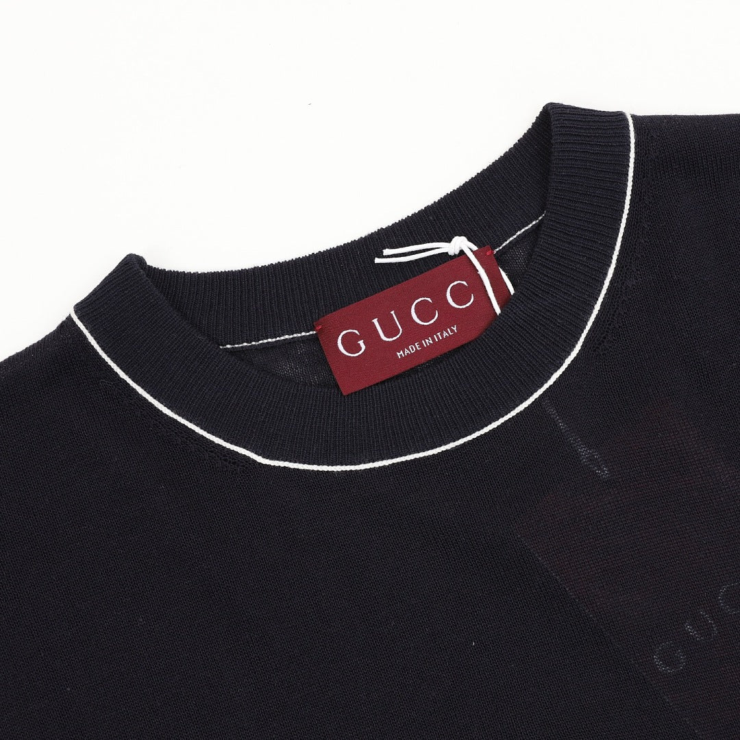 GUCCI Letter Intarsia-Knit T-Shirt