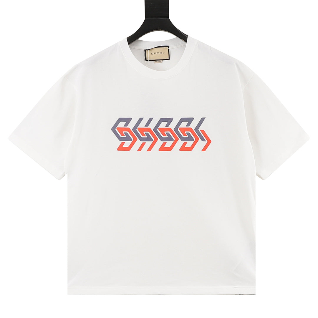Gucci Interlocking Double G Print Short-Sleeve Top