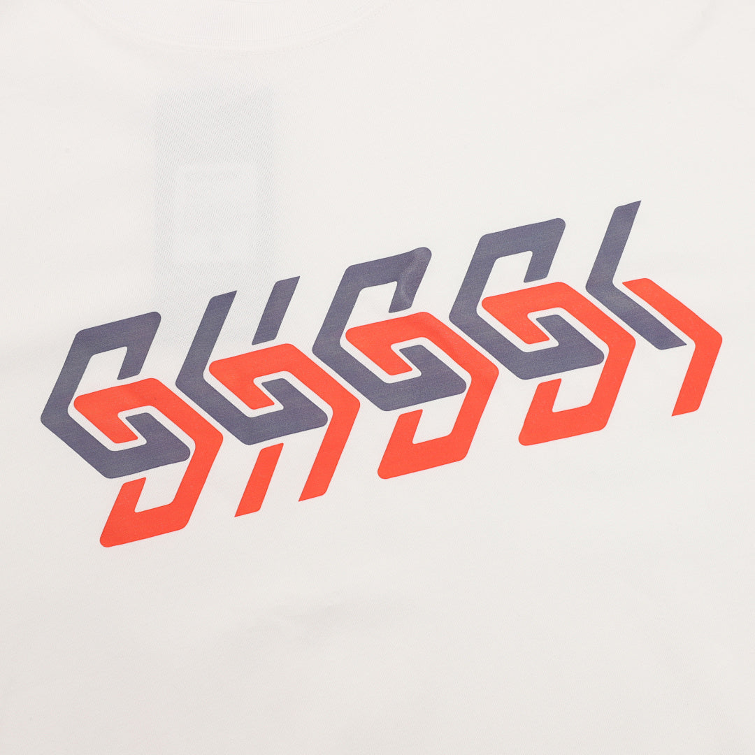Gucci Interlocking Double G Print Short-Sleeve Top