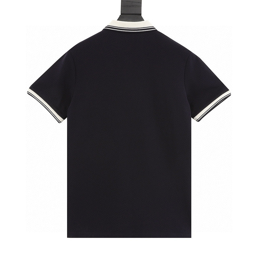 Gucci Short-Sleeve Polo with Embroidered Double G Emblem on the Chest