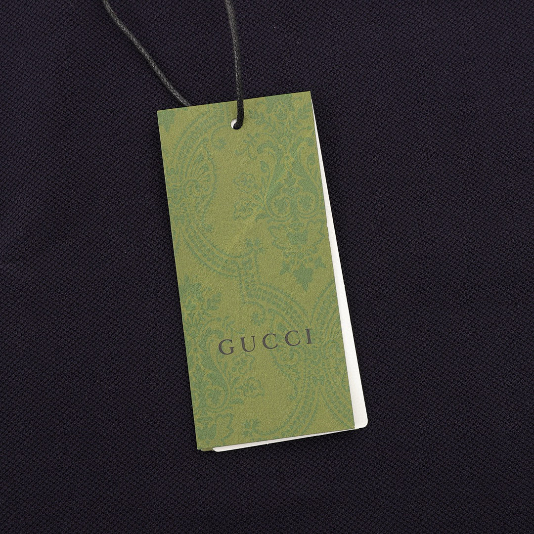 Gucci Short-Sleeve Polo with Embroidered Double G Emblem on the Chest
