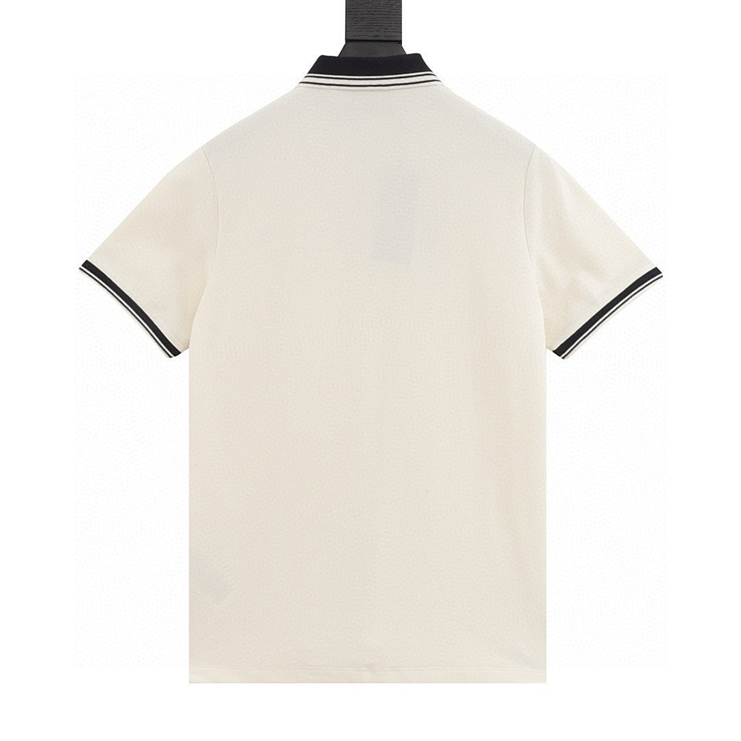 Gucci Short-Sleeve Polo with Embroidered Double G Emblem on the Chest