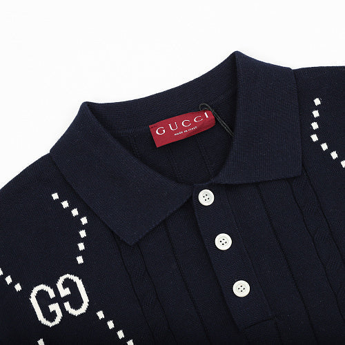 GUCCI Double G Knitted Polo Sweater