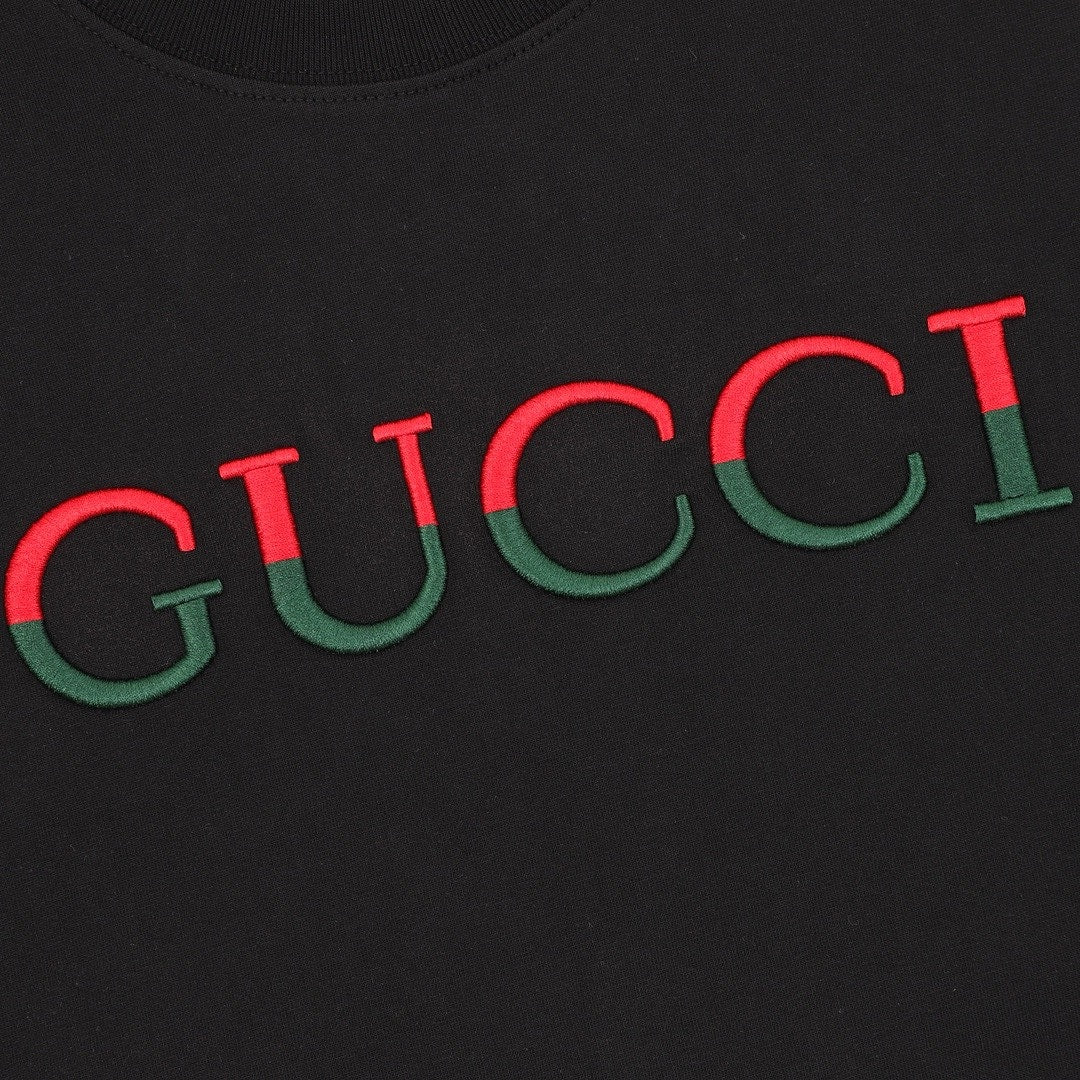 Gucci 3D Embroidered Web Short-Sleeve Top