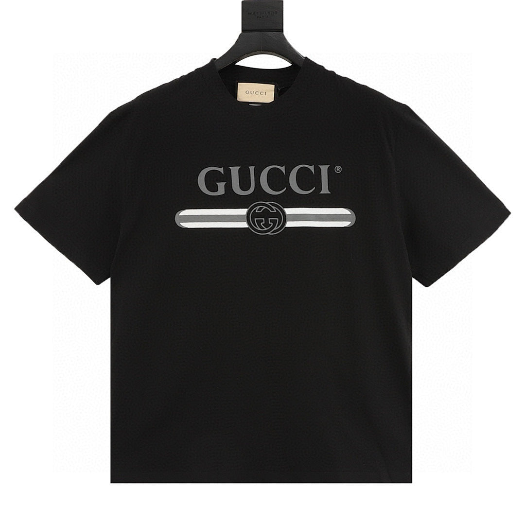 Gucci Summer-Style Belt-Print Short-Sleeve Top