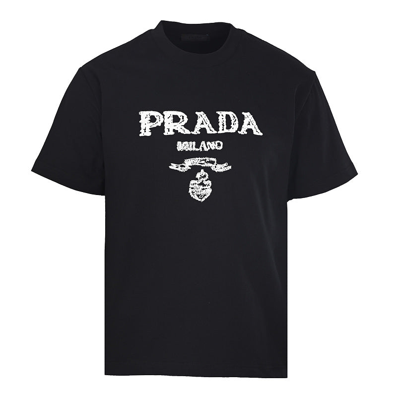 PRADA Bird's Nest Woven Embroidery T-Shirt